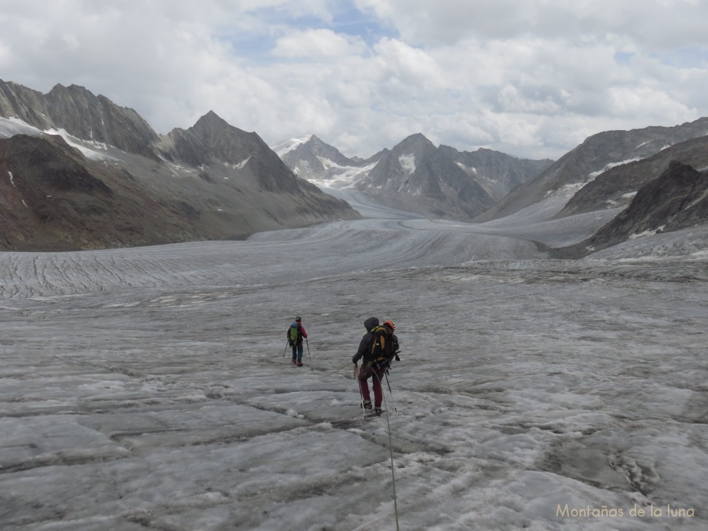 Bajando al Glaciar Fiesch